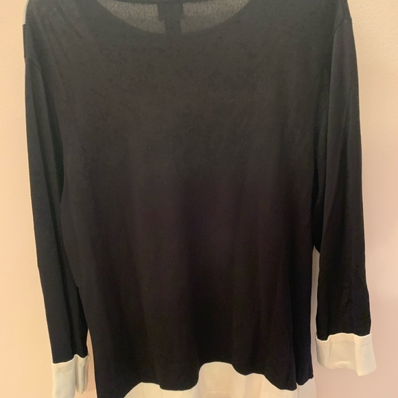 INC Black and white tunic sweater - Picture 5 of 5